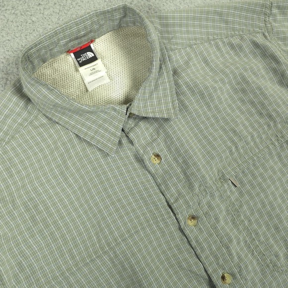 The North Face Other - The‎ North Face Mens Large Hiking Style Green Check Short Sleeve Button Shirt